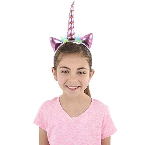 Unicorn Headband - (Pack of 5) Unicorn Headband for Girls, Toy Unicorn Party Favors for Kids ,Unicorn Birthday Party Supplies for Kids, Sparkling Flexible Unicorn Horn Headband, Unicorn Party Hats