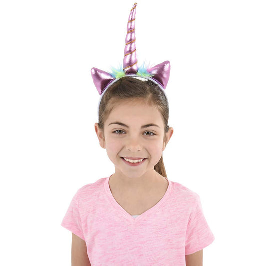 Unicorn Collection - Sparkly Flexible Unicorn Horns, Party Hats for Girls, Kids' Birthday Party Supplies (Pack of 12)