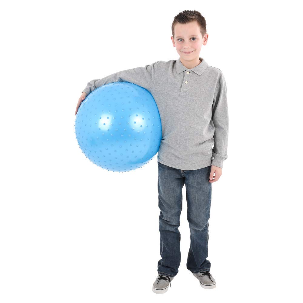 18-Inch Big Balls for Toddlers and Kids - Pack of 40 Inflatable Giant Balls for Kids with Hand Air Pump, Big Bouncy, Sensory Play, Stress Toy, Knobby, Large Playground, Recess, Games for Children