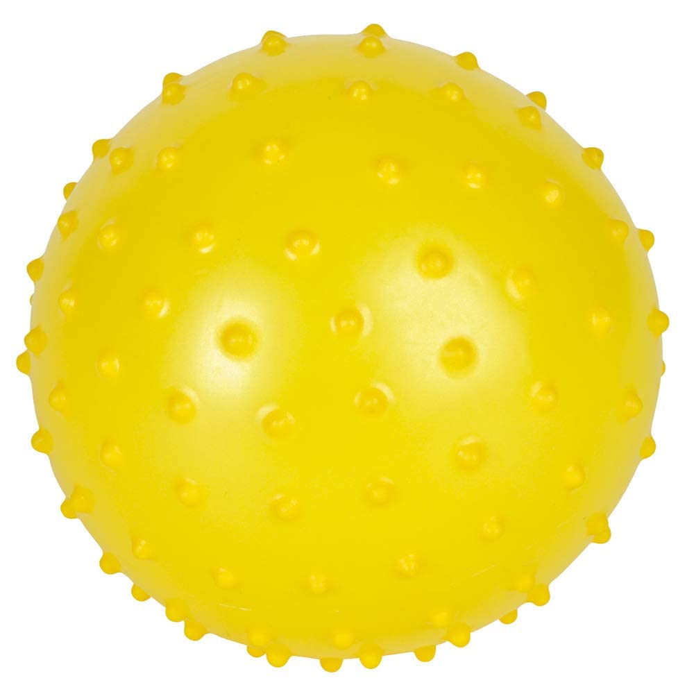 Bedwina Knobby Balls - (Pack of 6) Bulk 7 Inch Sensory and Spiky Massage Stress Balls for Toddlers, with Pump, Fun & Bouncy for Toddler, Kids Party Favors, Stocking Stuffers