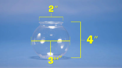 JoyServe 16 Oz Plastic Fish Bowl (6 Pack) 4 Inch Heavy Duty Plastic Ivy Bowls, for Candy, Carnival Games, Prizes, Centerpieces and Party Decoration Supplies, BPA-Free