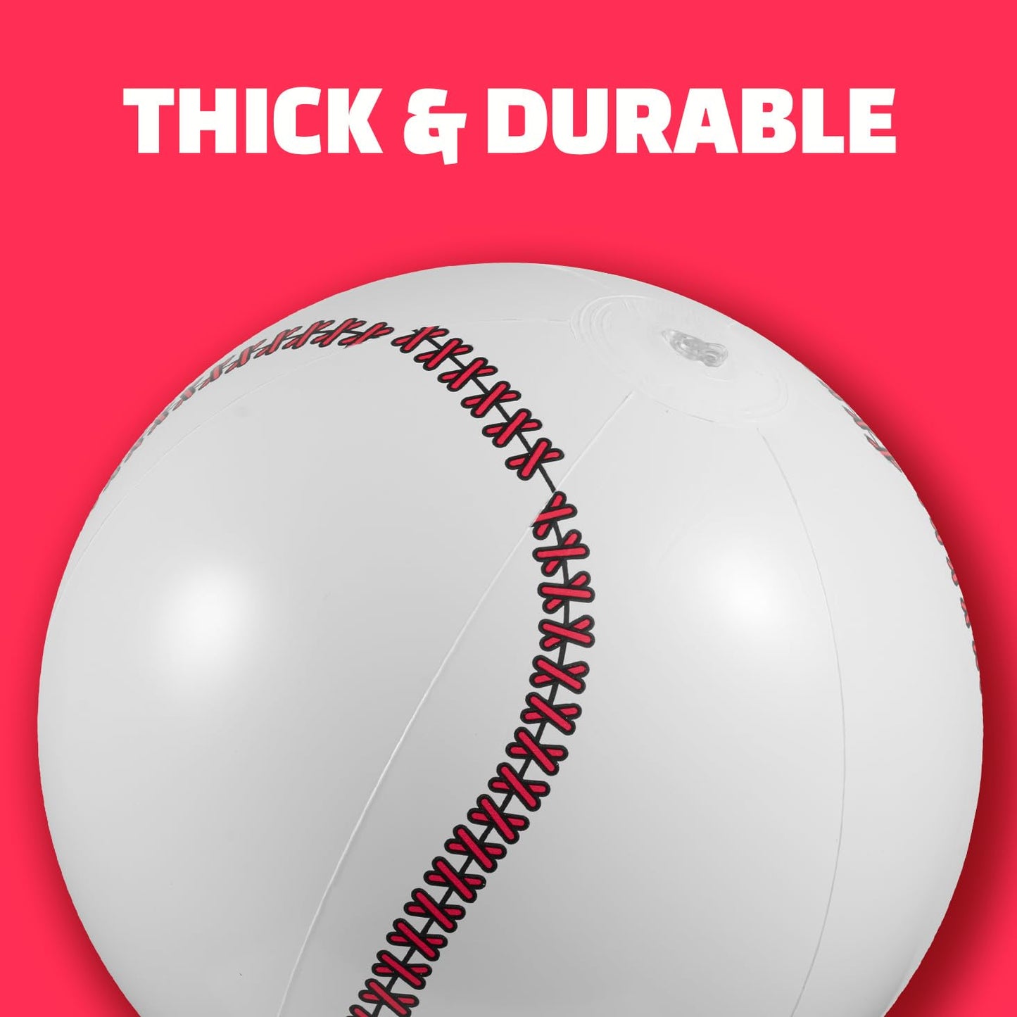 Bedwina Inflatable Baseball (Pack of 12) 16-inch, Baseball Beach Balls for Themed Party Decorations & Birthday Decor - Pool Ball Toys Party Favors & Goodie Bags Favors for Kids, Boys and Girls