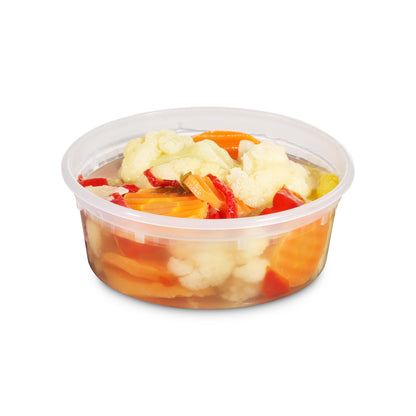 JoyServe Deli Food Containers with Lids - 8 oz 180 Sets- Ideal for Food, Snacks, Takeout, Meal Prep - 1 Cup Small Durable Clear Containers for Food - Stackable and Durable, Dishwasher & Microwave Safe