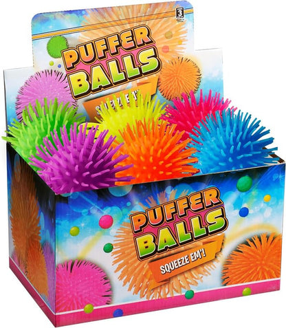 Bedwina Puffer Balls (Pack of 48) - Squishy Balls for Kids Neon Party Favors Sensory, Stress Relief Squishy & Therapy Toys for Kids, Boys & Girls Goodie Bag Stuffers, Prizes and Party Supplies