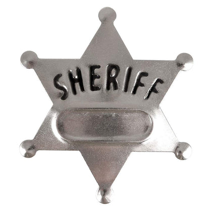 Bedwina Metal Sheriff Badges - (Pack of 120) Silver Star Name Badges with Stickers for Personalized Names, Western Cowboy Dress Up Deputy's Badge Toys for Kids Birthday Party Favors, Giveaways & More