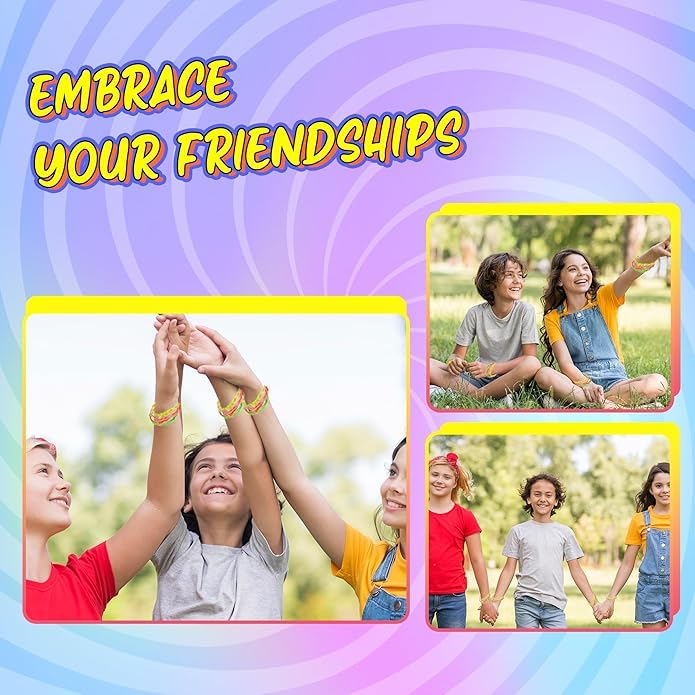 Bedwina Friendship Bracelets For Kids - (Pack of 432) Neon Adjustable Woven Rope Friendship Bracelets Bulk for Girls and Boys - Classroom Prizes for Kids Birthday Party Favors & Goodie Bag Stuffers
