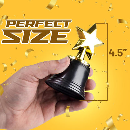 Bedwina Star Trophy Award - Pack of 36 Bulk - 4.5 Inch Gold Award Trophies For Kids Awards, Choice Prizes For Adults, Winner Competitions, Sports Events, Party Decorations, Teachers And Party Favors