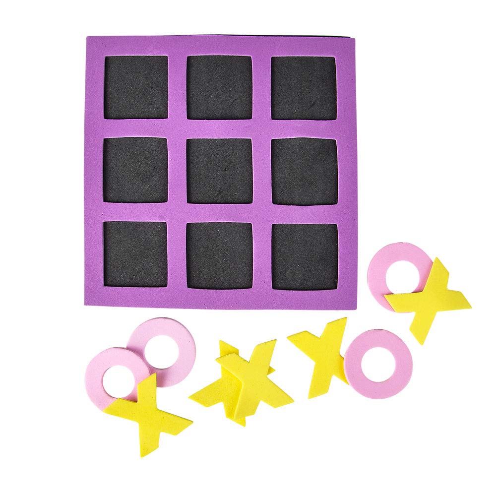 Tic Tac Toe Game (Pack of 24) 5"x5" Foam Tic-Tac-Toe Mini Board Game - Bulk Toys for Kids, Birthday Party Favors, Birthday Goody Bag Stuffers, Classroom Prizes & Occupational Therapy