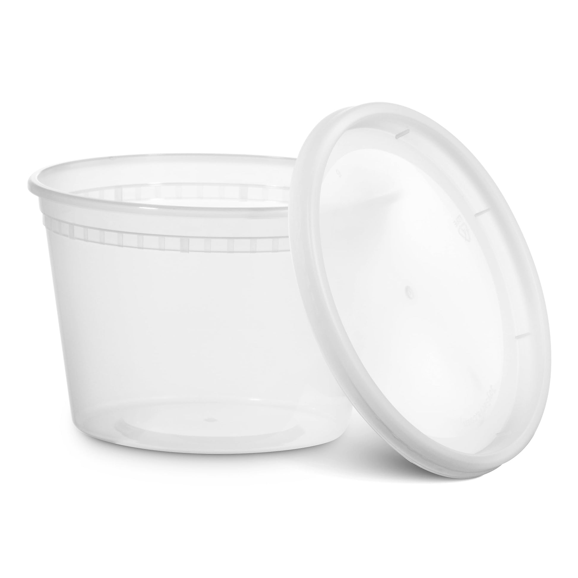 JoyServe 16 Oz Deli Food Containers with Lids - (180 Sets) Airtight Plastic Food Storage for Takeout, Meal Prep, To-Go, and Soup Freezer Containers with 180 Lids, BPA-Free, Dishwasher, Microwave Safe