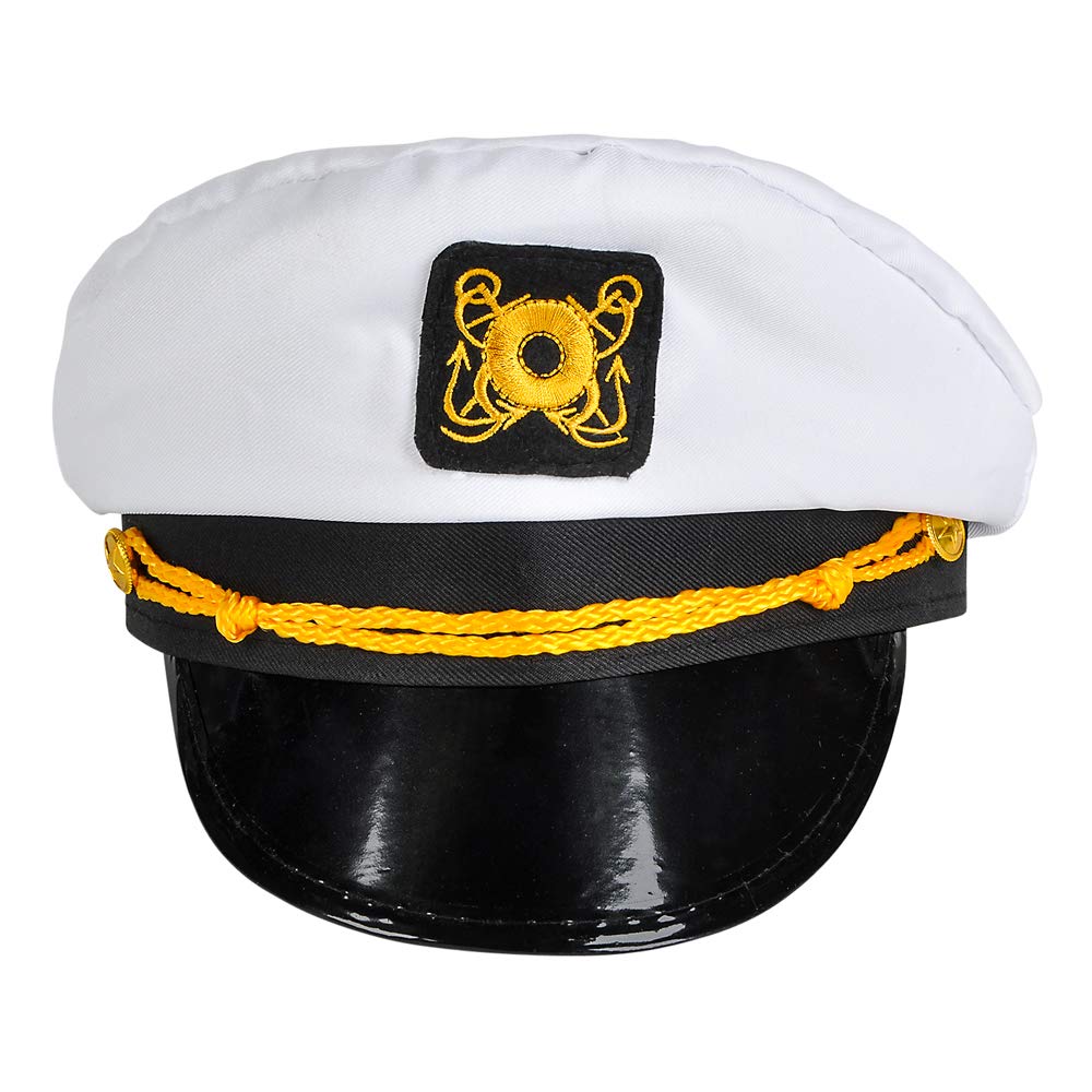 Bedwina Yacht Captain Hat - (Pack of 2) Adult Cruise Ship Nautical Admiral Sailor Navy Cap