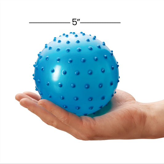 Bedwina Mini Knobby Balls - (Pack of 36) Bulk 5 Inch Sensory Balls and Spiky Massage Stress Balls with Pump, Fun Bouncy Ball Party Favors