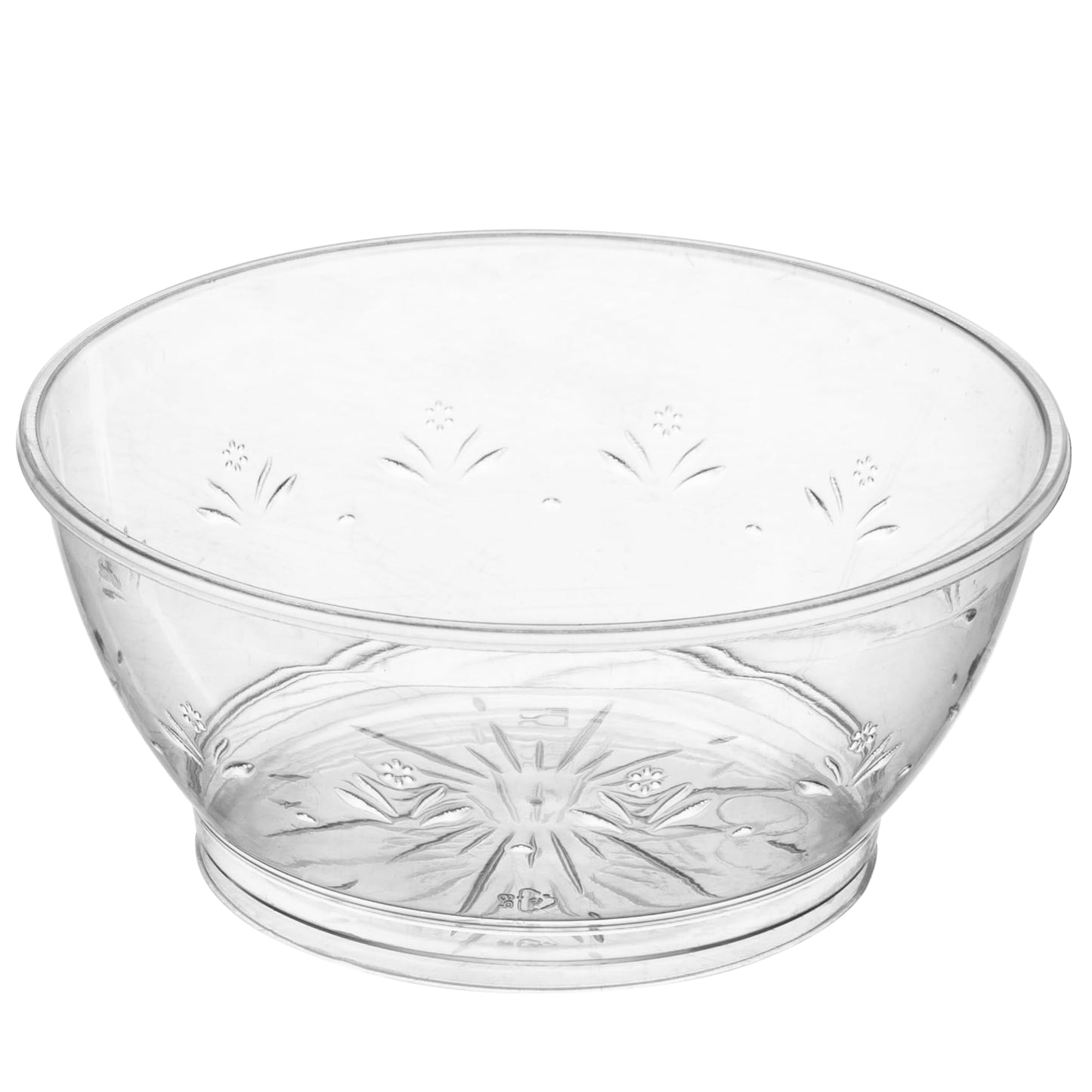 JoyServe Clear Mini Plastic Bowls - (Bulk 100 Pack) 6 Oz Disposable Premium Hard Plastic Dessert Bowls for Serving, Weddings, Catering, Parties, Salsa, Home or Event Party Supplies