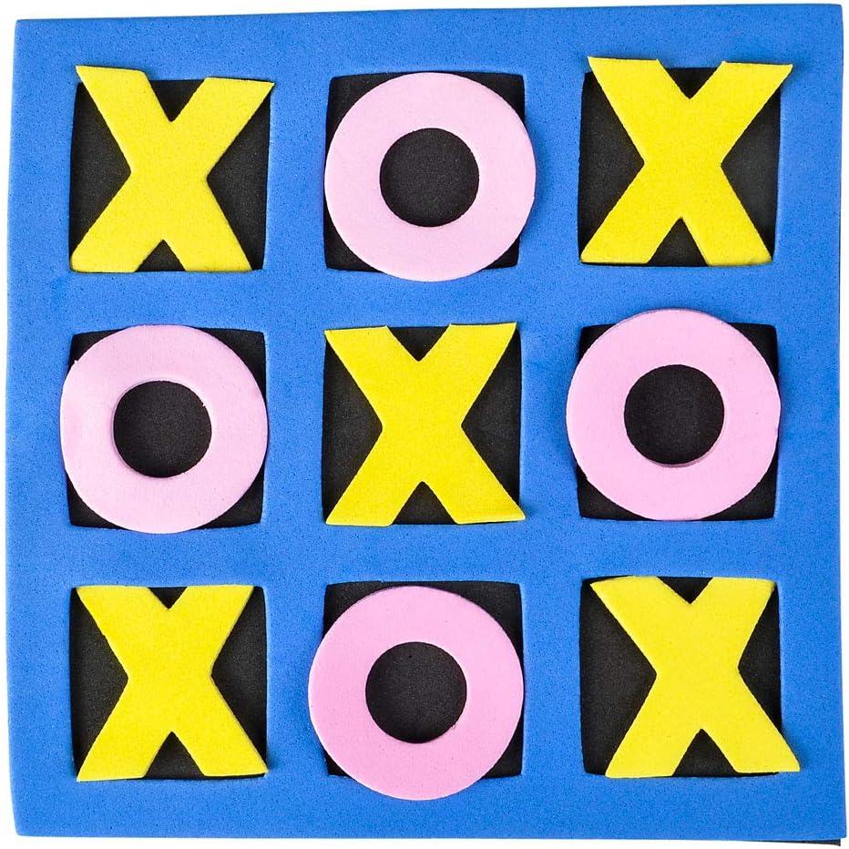 Tic Tac Toe (Bulk Pack of 120) 5"x5" Foam Tic-Tac-Toe Mini Board Game Toys for Kids, Birthday Party Favors, Goody Bag Stuffers, Classroom Prizes & Occupational Therapy
