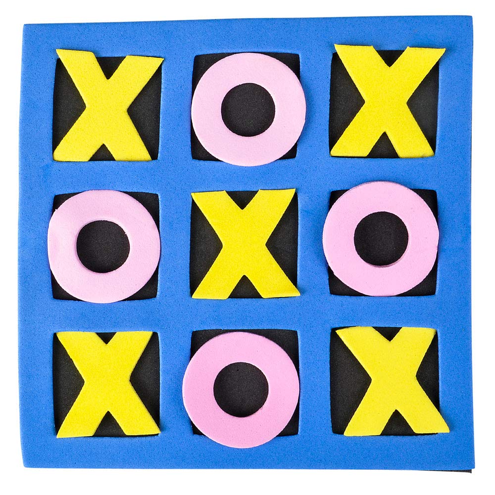 Tic Tac Toe Game (Pack of 24) 5"x5" Foam Tic-Tac-Toe Mini Board Game - Bulk Toys for Kids, Birthday Party Favors, Birthday Goody Bag Stuffers, Classroom Prizes & Occupational Therapy