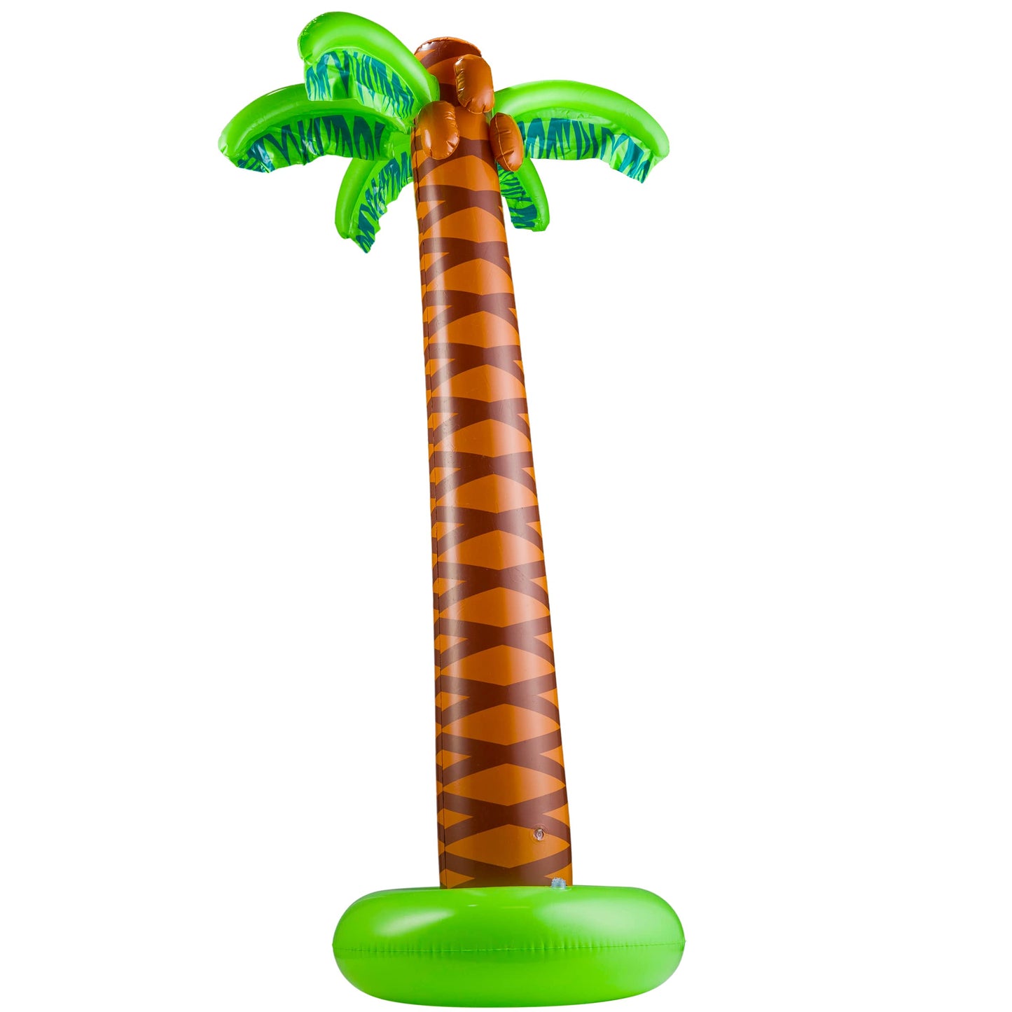Bedwina Inflatable Palm Tree with Hand Pump - Pack of 2 Large 5.5 Ft Blow Up Palm Tree for Luau Party Decorations, Hawaiian Tropical Birthday Party