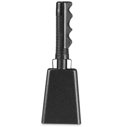 Steel Cow Bell Loud Cheering Noise Makers for Sporting Events, Cowbell with Handle For Football Games, School Spirit, Rallies & Celebrations - Large Cow Bells Black Matel Percussion Music Instrument