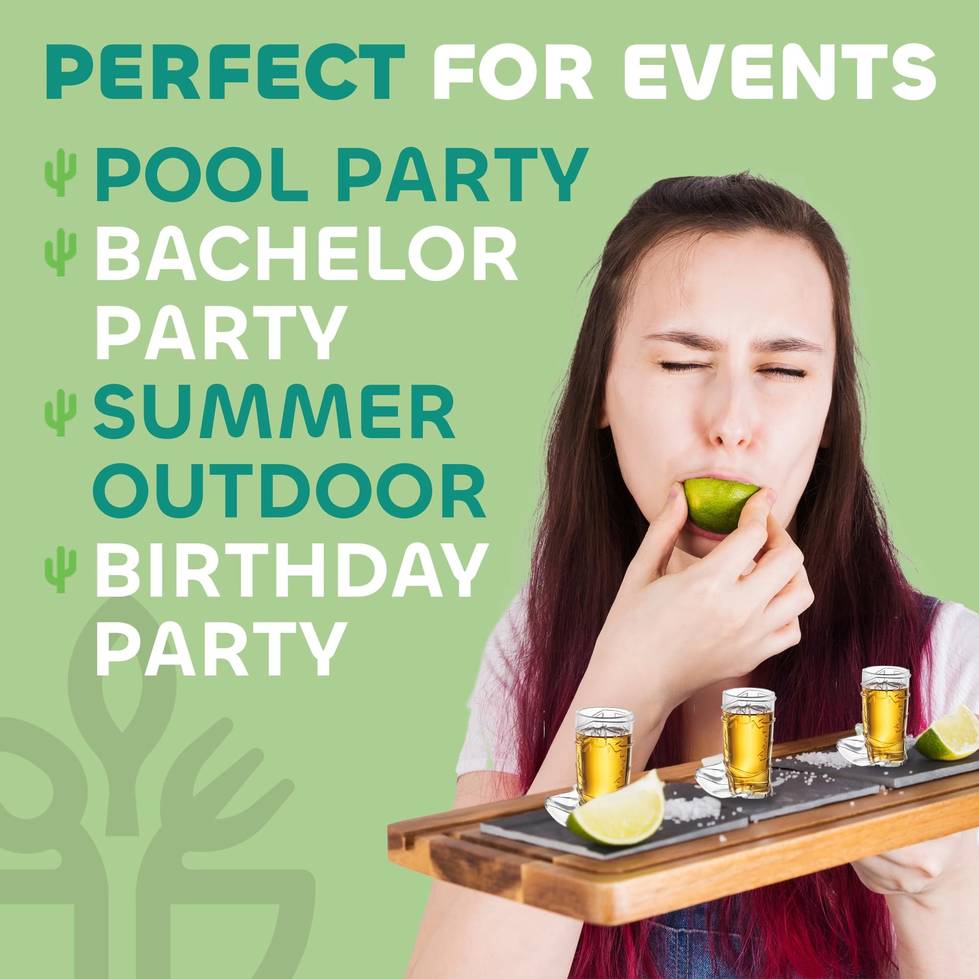 Cowboy Boot Shot Glasses - (Bulk Pack of 72) Mini Reusable and Disposable Clear Plastic Shot Glass Cups for Themed Birthday Parties Decorations and Cowboy Bachelorette Party Favors, Holds 1oz