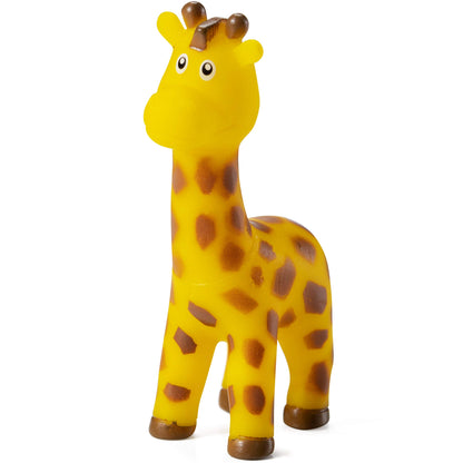 Mini Zoo Animals Bath Toys - (Pack of 12) Vinyl Rubber Jungle Safari Animal Figures, Squeezable Bath Tub Toys for Kids, Baby Shower, Birthday Party Supplies, Favors, Cake Decor, Table Decorations
