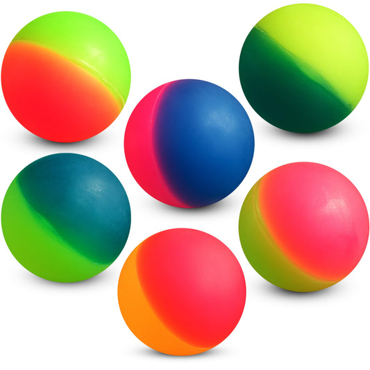 Bedwina Jumbo Super Bouncy Balls - (Pack of 48) 2.35 Inch Balls for Kids in Bright Assorted Multi Colors for Birthday Party Favors and Carnival Prizes in Bulk