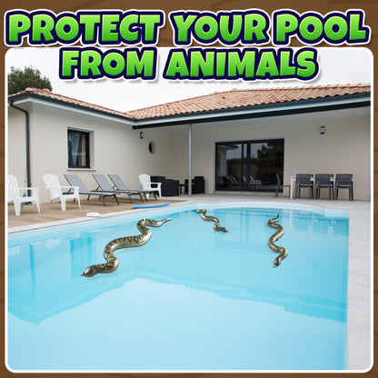 Inflatable Snakes (3 Pack) - 39 Inch Blow Up Fake Snake Decorations for Pool Toys, Jungle Party, Safari Theme, Halloween Props & Fun Kids Party Supplies
