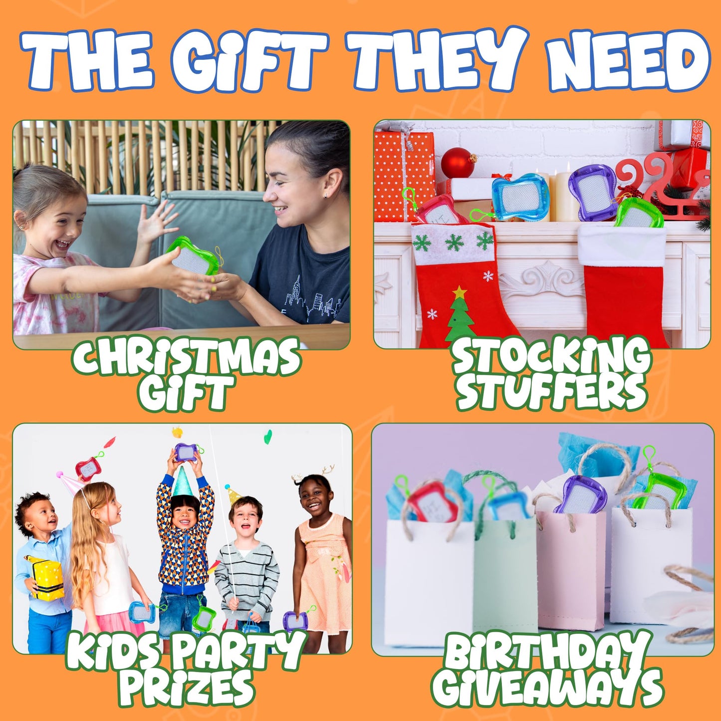 Mini Magnetic Drawing Board for Kids - Pack of 12 with Keychain Clip Erasable Doodle Sketch Writing Pad, Treasure Box Toys for Classroom Birthday Prizes Party Favors, Goodie Bags Stuffers for Kids