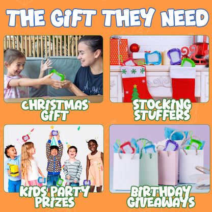 Mini Magnetic Drawing Board for Kids - Pack of 12 with Keychain Clip Erasable Doodle Sketch Writing Pad, Treasure Box Toys for Classroom Birthday Prizes Party Favors, Goodie Bags Stuffers for Kids