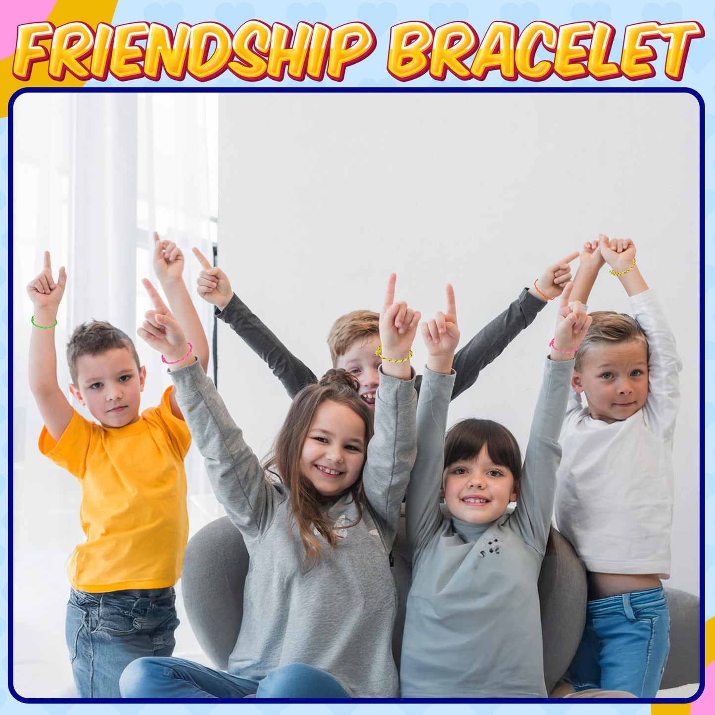 Bedwina Friendship Bracelets for Kids - (Pack of 144) Neon Adjustable Woven Rope Friendship Bracelets Bulk for Girls and Boys - Classroom Prizes for Kids Birthday Party Favors & Goodie Bag Stuffers