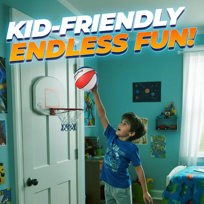 Size 3 Mini Basketballs (Pack of 3) - 7-Inch Premium Red, White & Blue Youth Rubber Basketballs with Hand Pump for Kids, Indoor Over-the-Door Hoops, Backyard Pools, Arcade Games, Training and Practice