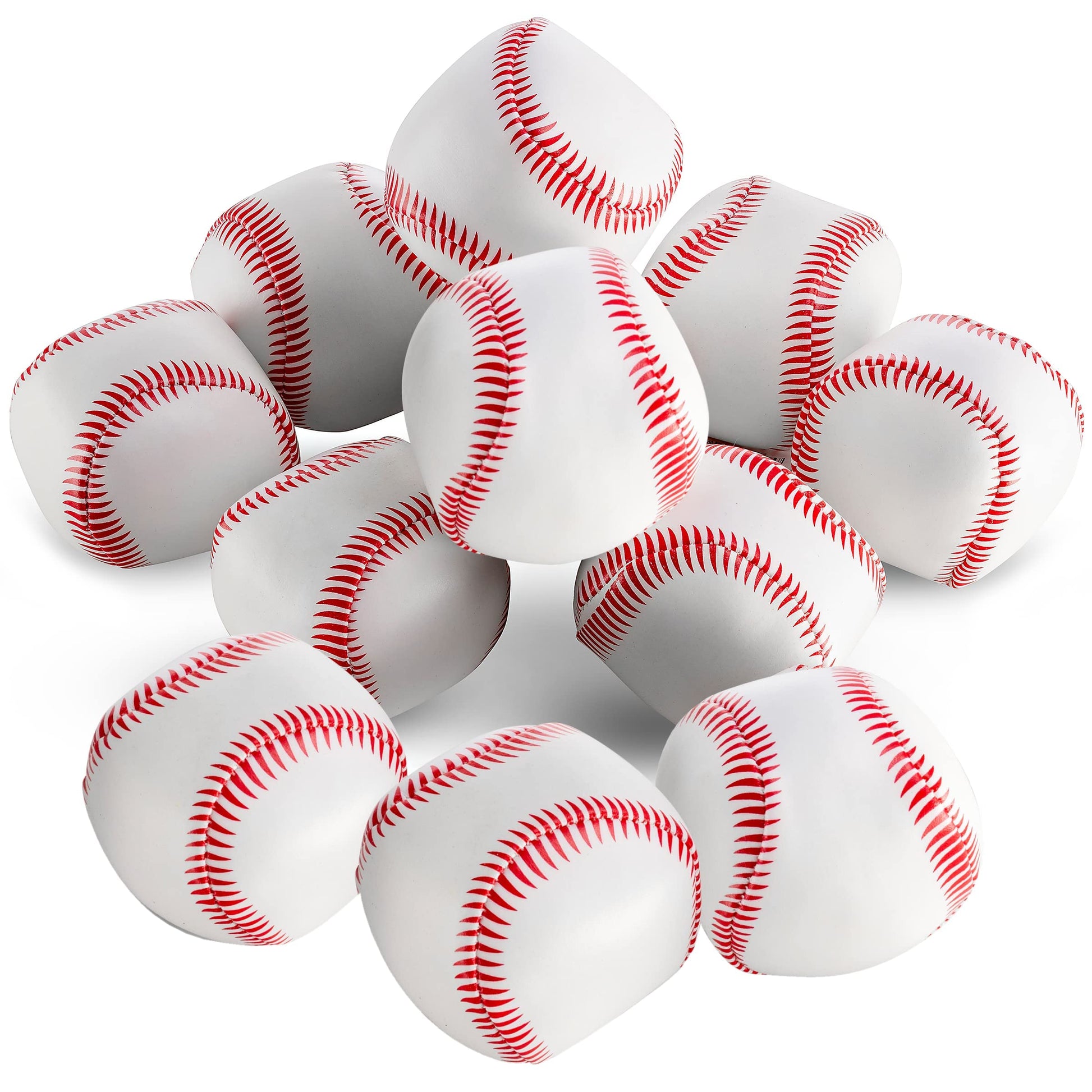 Bedwina Baseball Stress Balls - (24 Pack Bulk) Soft Foam 2" Squeeze Balls for Kids & Adults - Baseball Toys for Goodie Bags and Party Favors, Sports Theme Game Prizes & Stress Relief