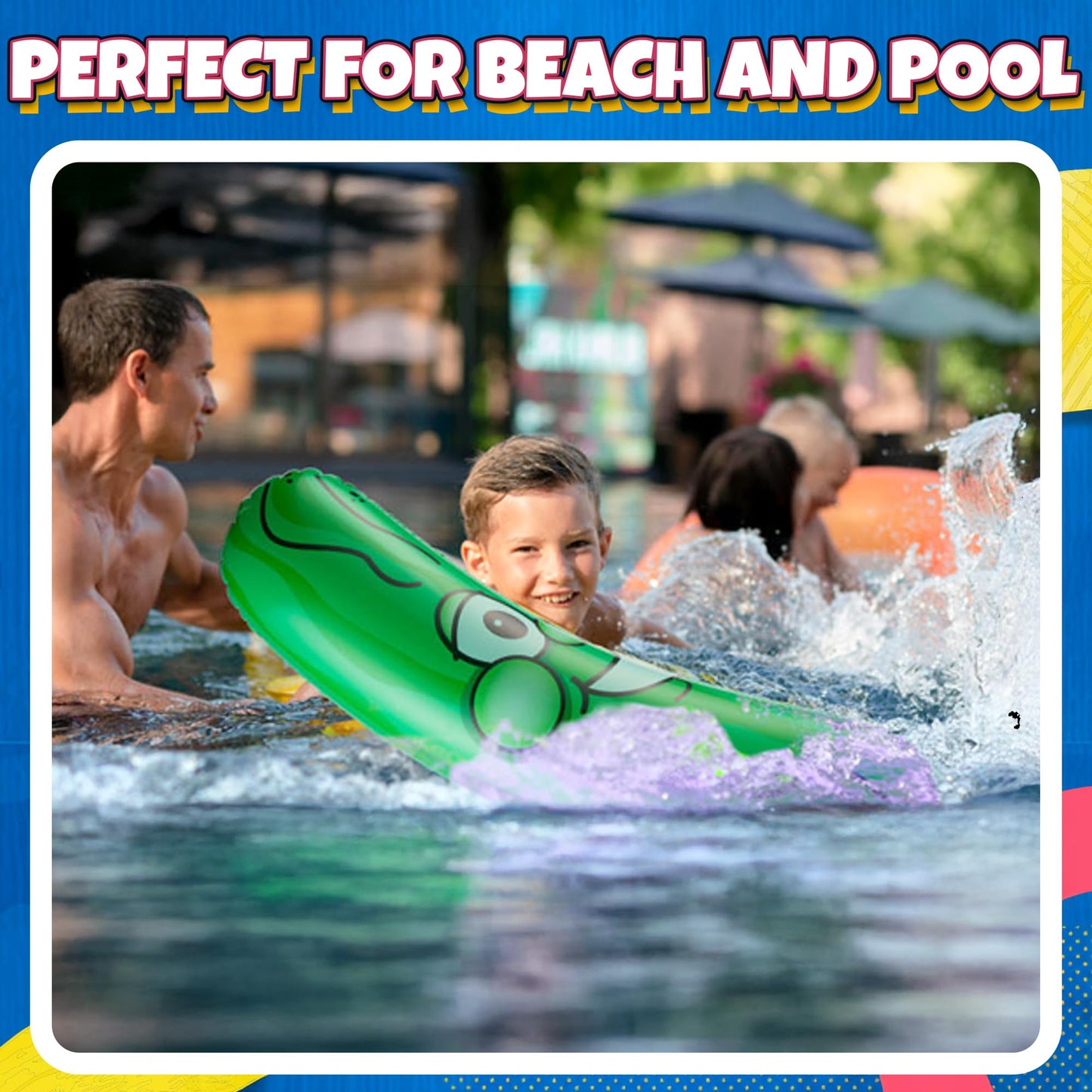 Giant Inflatable Pickle - (Pack of 24) 36-Inch-Tall Funny Pickle Gifts, Durable and Fun Pickle Party Favors, Food Decor, Novelty Gag Prank, Joke Birthday Gifts or Beach and Pool Float Inflatable Toys
