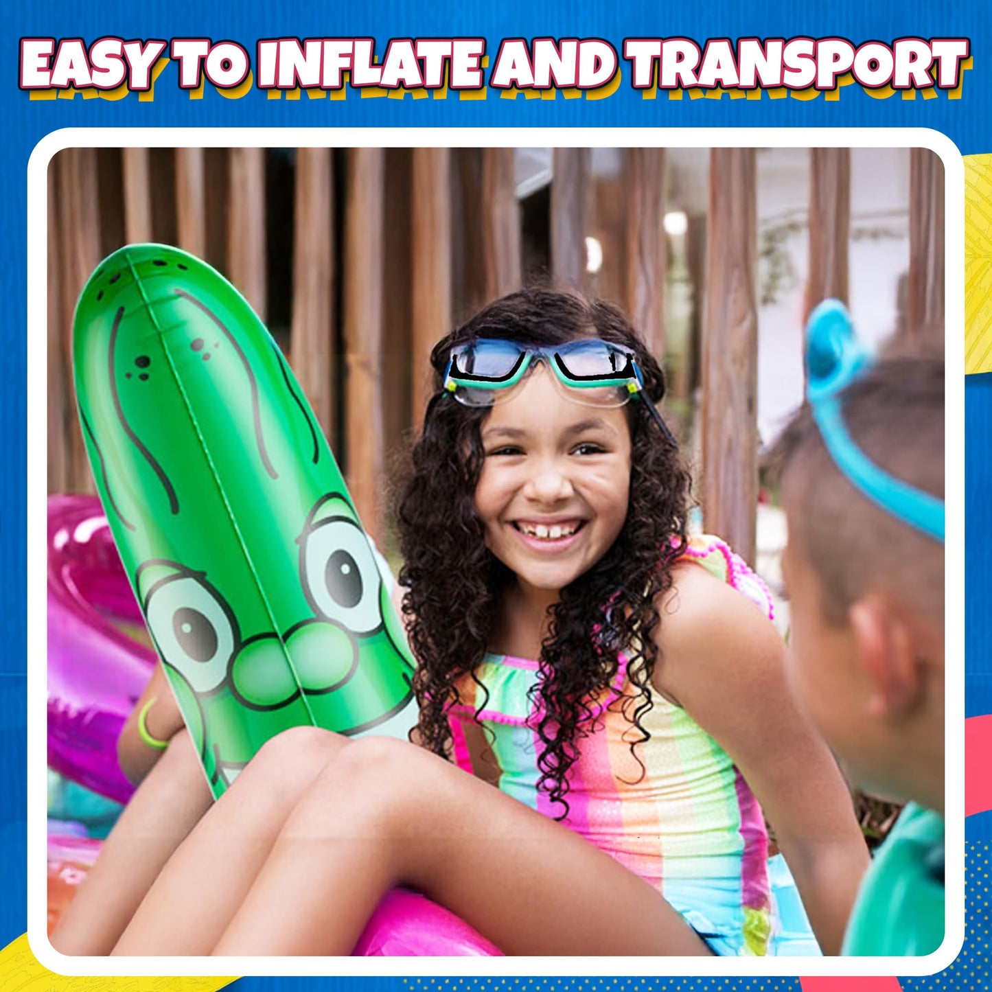 Giant Inflatable Pickle - (Pack of 24) 36-Inch-Tall Funny Pickle Gifts, Durable and Fun Pickle Party Favors, Food Decor, Novelty Gag Prank, Joke Birthday Gifts or Beach and Pool Float Inflatable Toys