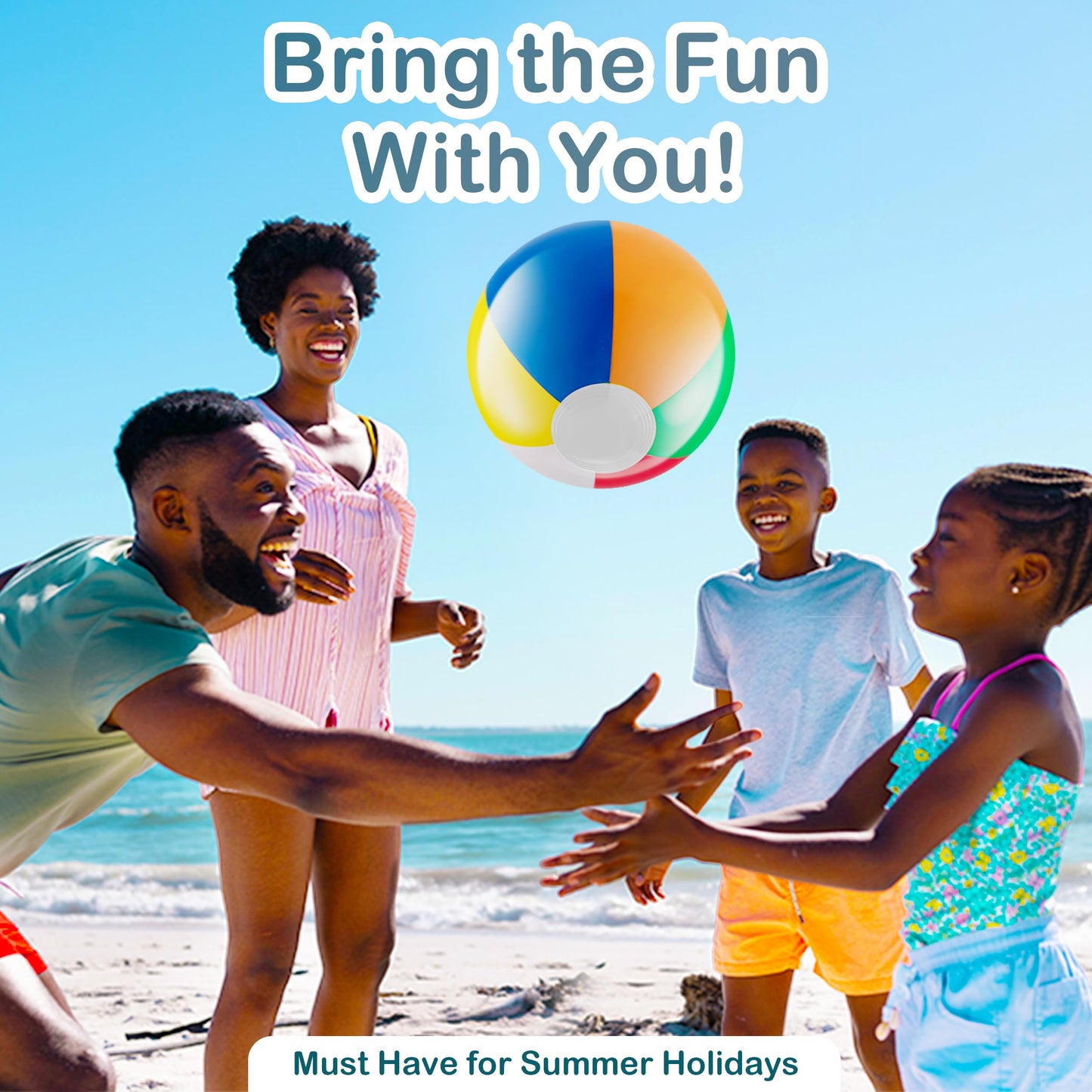 Bedwina 23 Pcs Rainbow Beach Balls Bulk Variety Pack - (10) 5-inch, (10) 12-inch, (3) 20-inch Sizes Large Beach Ball - Inflatable Vinyl Pool Toys for Kids, Themed Party & Pool Party Decorations