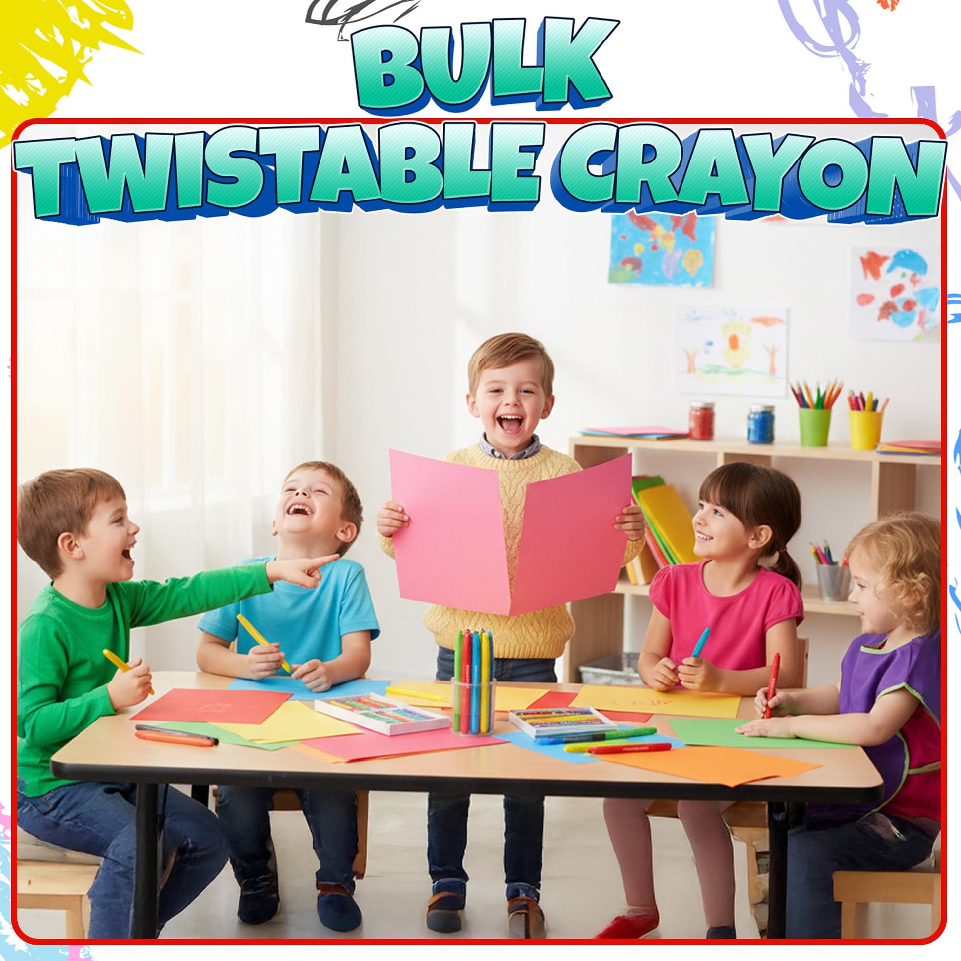 KiddieLoot Twistable Crayons Bulk 40 Pack (10 Sets of 4) - Non-Toxic, No-Sharpen Mess-Free Coloring Crayons for Kids, Party Favors, Restaurants, Classrooms, Birthday Goodie Bags & Travel Coloring Fun