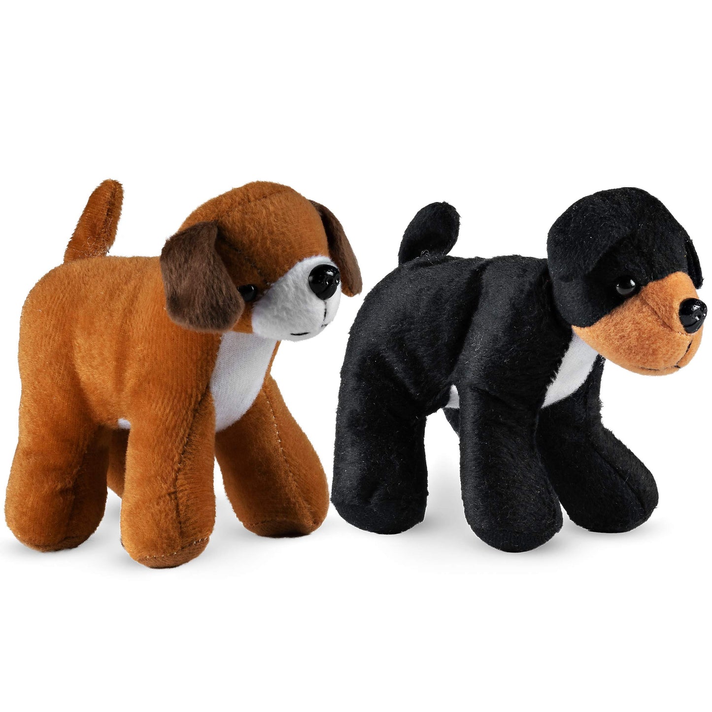 Bedwina Plush Puppy Dogs - (Pack of 6) 6 Inches Tall Stuffed Animals Bulk Assorted Puppies and Cute Stuffed Plushed Dog Puppies Assortment, Stocking Stuffers