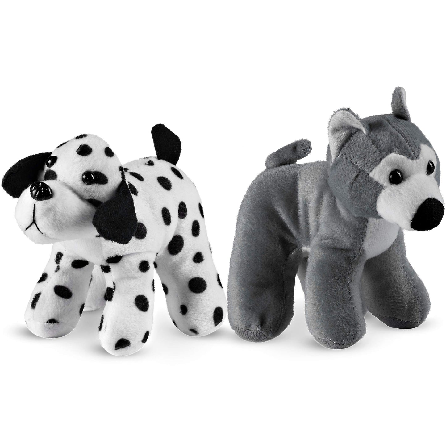 Bedwina Plush Puppy Dogs - (Pack of 6) 6 Inches Tall Stuffed Animals Bulk Assorted Puppies and Cute Stuffed Plushed Dog Puppies Assortment, Stocking Stuffers