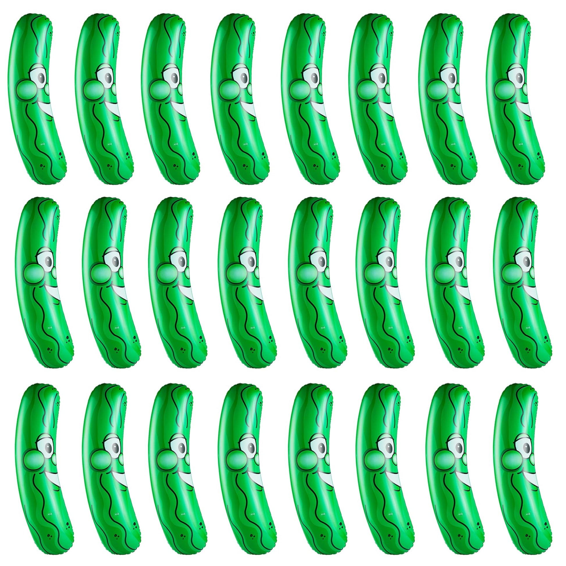 Giant Inflatable Pickle - (Pack of 24) 36-Inch-Tall Funny Pickle Gifts, Durable and Fun Pickle Party Favors, Food Decor, Novelty Gag Prank, Joke Birthday Gifts or Beach and Pool Float Inflatable Toys