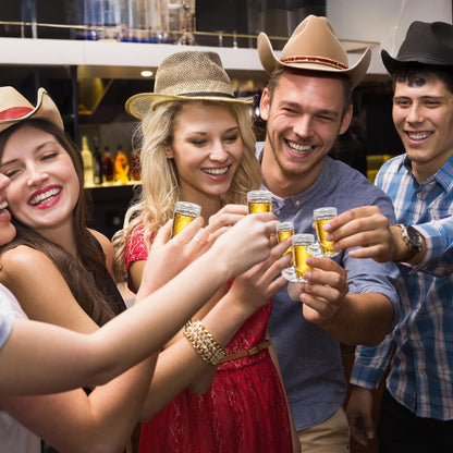 Cowboy Boot Shot Glasses - (Bulk Pack of 72) Mini Reusable and Disposable Clear Plastic Shot Glass Cups for Themed Birthday Parties Decorations and Cowboy Bachelorette Party Favors, Holds 1oz