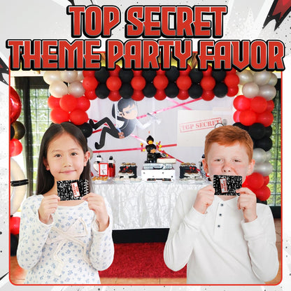 Bedwina Top Secret Mini Notebooks for Kids Party Favors - (Pack of 24) Spiral Small Notebook Pads for Murder Mystery Party Decor, Secret Agent Spy or Crime Detective Themed Parties, Goody Bag Notepads