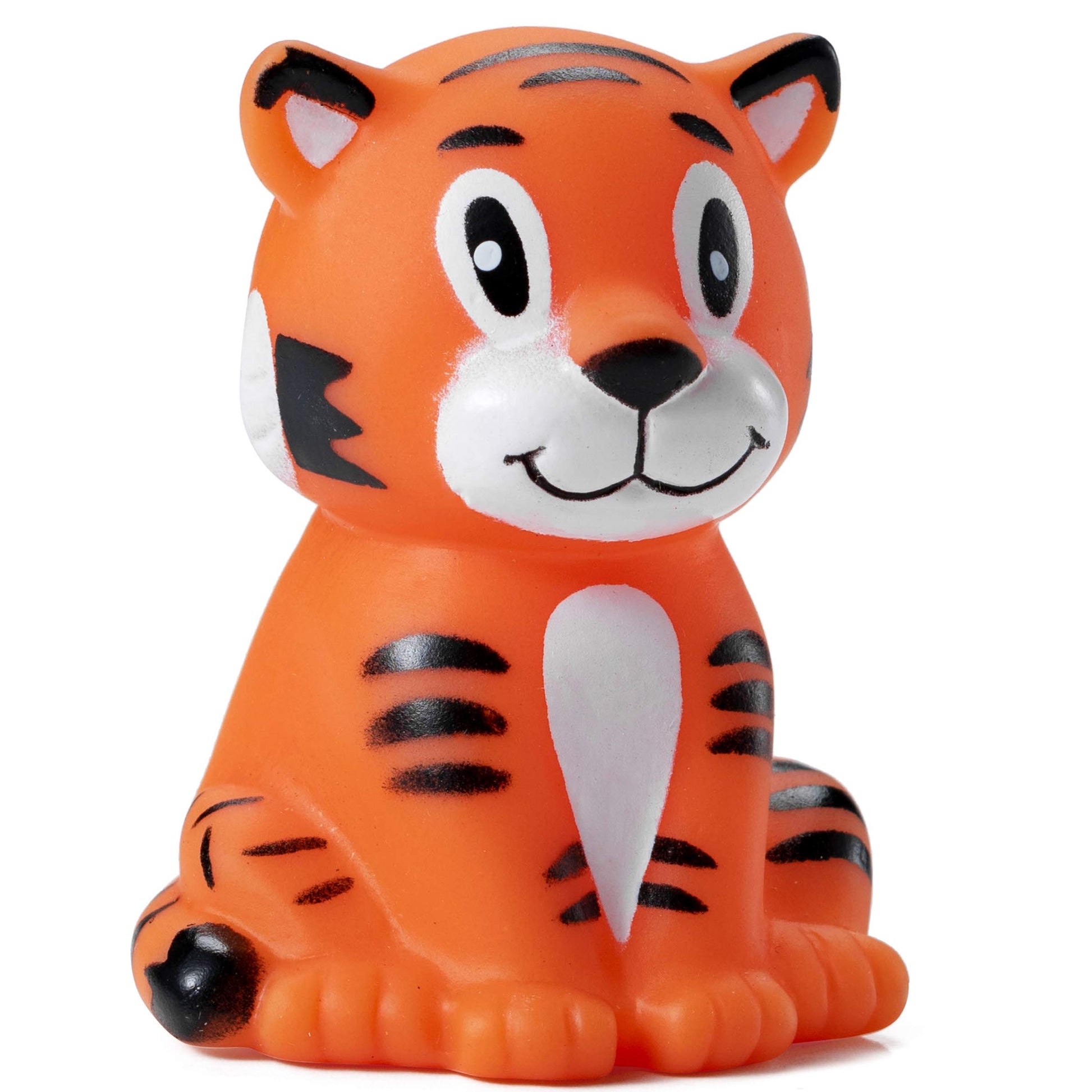 Mini Zoo Animals Bath Toys - (Pack of 12) Vinyl Rubber Jungle Safari Animal Figures, Squeezable Bath Tub Toys for Kids, Baby Shower, Birthday Party Supplies, Favors, Cake Decor, Table Decorations
