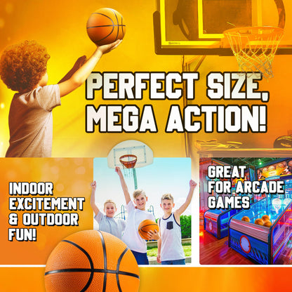 Bedwina Mini Basketball - 7in, Size 3 Bulk Pack of 12 - Mini Hoop Outdoor Basketball Set & Indoor, for Small Hoops & Pool Basketball Parties - Kids Party Favors, Arcade