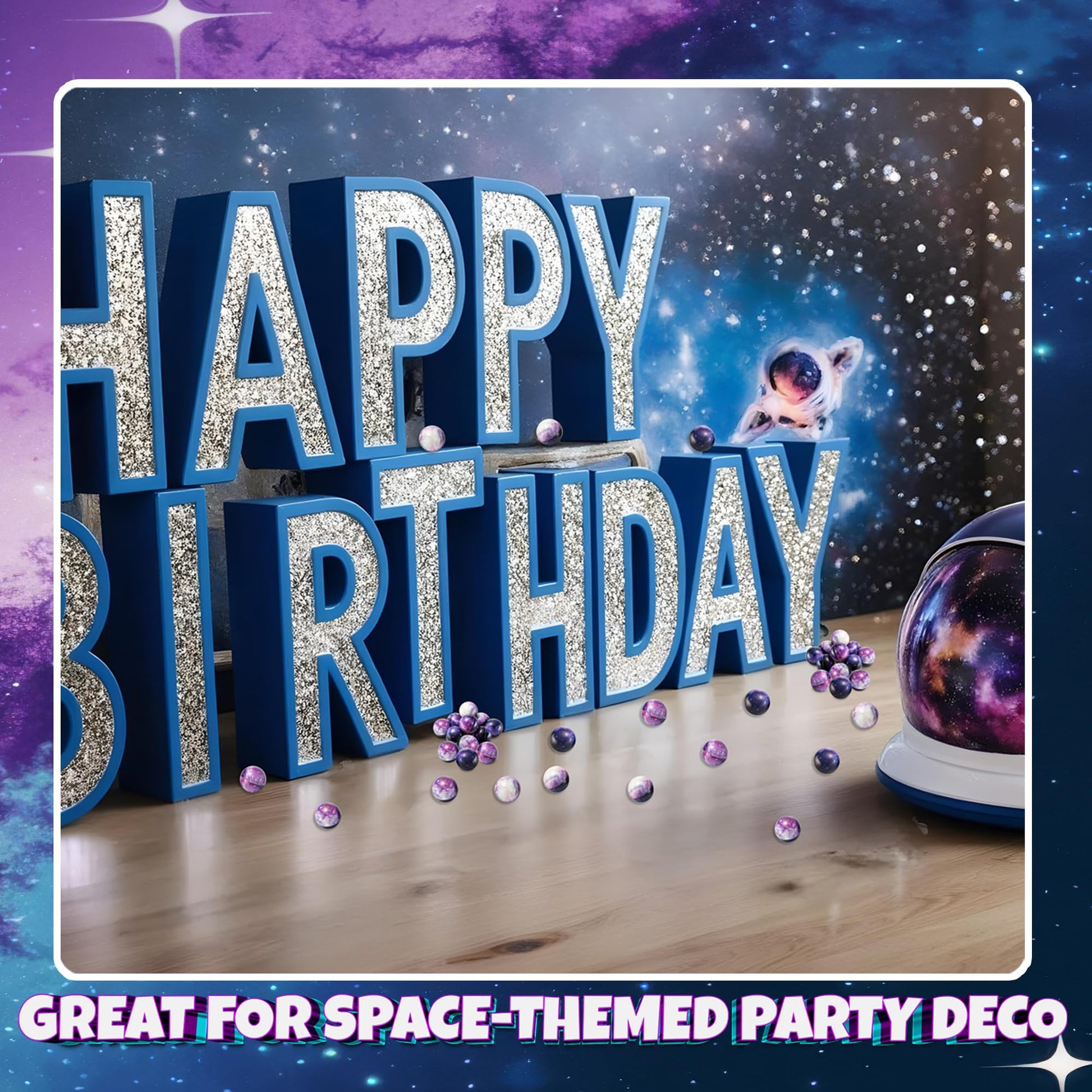 Bulk 150 Galaxy Stress Balls for Kids - Squeeze Anxiety Fidget Sensory Balls for Children with Outer Space Theme, Toys for Party Favors and Birthday Party Supplies