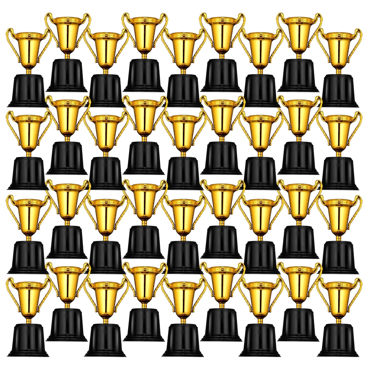 Gold Trophy Award Cups - Pack of 36 Bulk 5 Inch Plastic Gold Mini Trophies For Party Favors, Props, Rewards, Trophy Cup Competitions Winning Prizes For Kids Choice Awards And Trophies And Adults