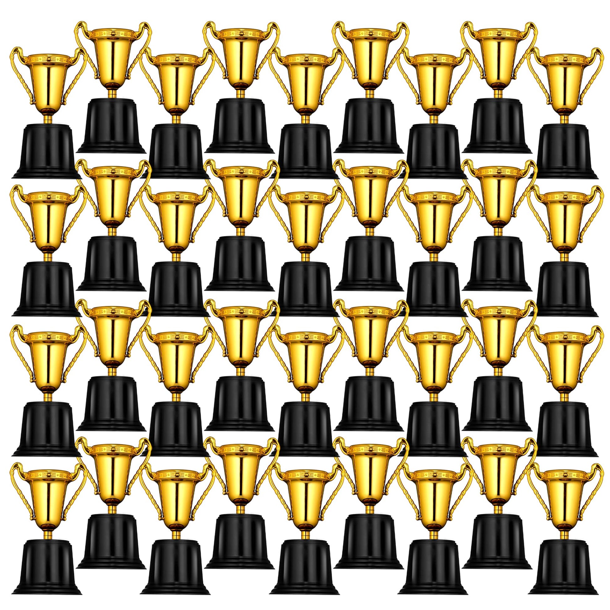 Gold Trophy Award Cups - Pack of 36 Bulk 5 Inch Plastic Gold Mini Trophies For Party Favors, Props, Rewards, Trophy Cup Competitions Winning Prizes For Kids Choice Awards And Trophies And Adults