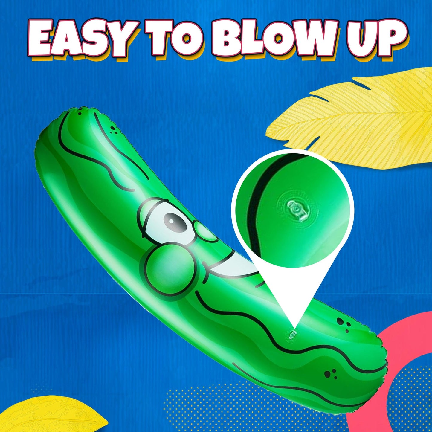Giant Inflatable Pickle - (Pack of 1) 36-Inch-Tall Funny Pickle Gifts, Durable and Fun Pickle Party Favors, Food Decor, Novelty Gag Prank, Joke Birthday Gifts or Beach and Pool Float Inflatable Toys