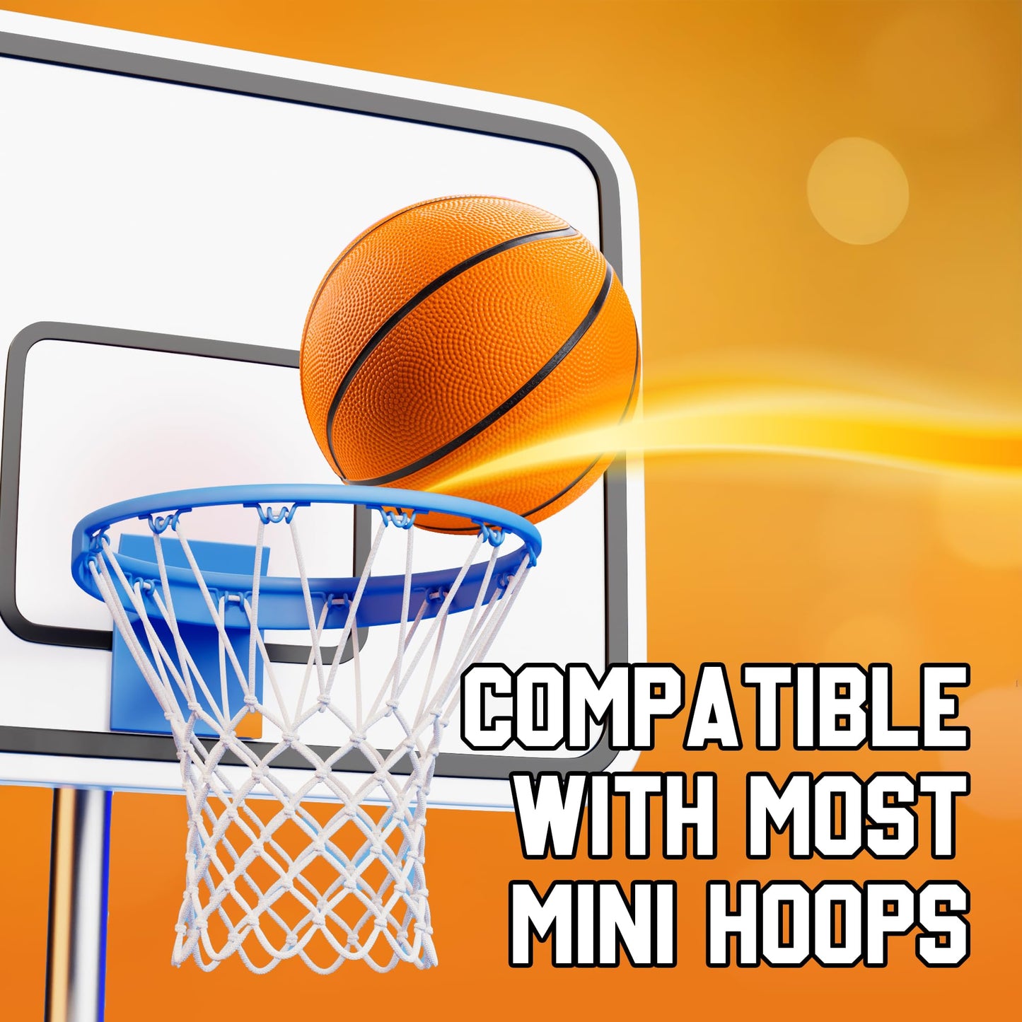 Bedwina Mini Basketball - 7in, Size 3 Bulk Pack of 12 - Mini Hoop Outdoor Basketball Set & Indoor, for Small Hoops & Pool Basketball Parties - Kids Party Favors, Arcade