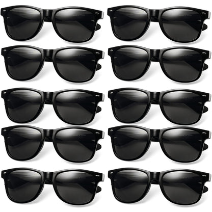 Black Sunglasses Bulk - (Pack of 48) Premium Retro Party Sunglasses for Birthdays, Weddings, Bachelorette, Bachelor, Photo Booth Prop Eyewear Shades - Adult or Kids Unisex Black Party Decorations