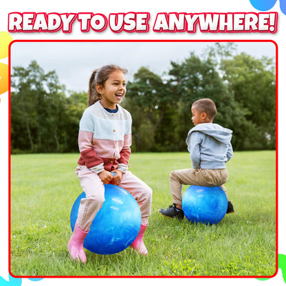 Bedwina Bouncing Ball for Kids – 20 Inch Hopper Ball with Handle and Pump | Fun & Durable Bouncy Toy for Children | Safe Inflatable Hopping Toy for Indoor & Outdoor Play, Exercise & Active Fun