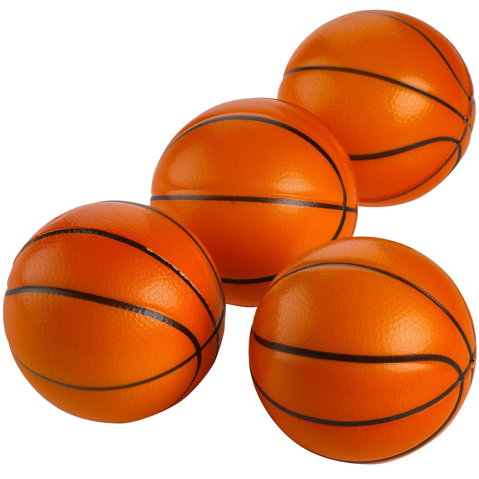 Mini Basketball Stress Balls - (Pack of 12) 2.5 Inch Small Soft Foam Squeeze Ball for Kids, Sports Theme Party Favor Toys Birthday Party Game, Stress & Anxiety Relief Squeeze Balls, Stocking Stuffers