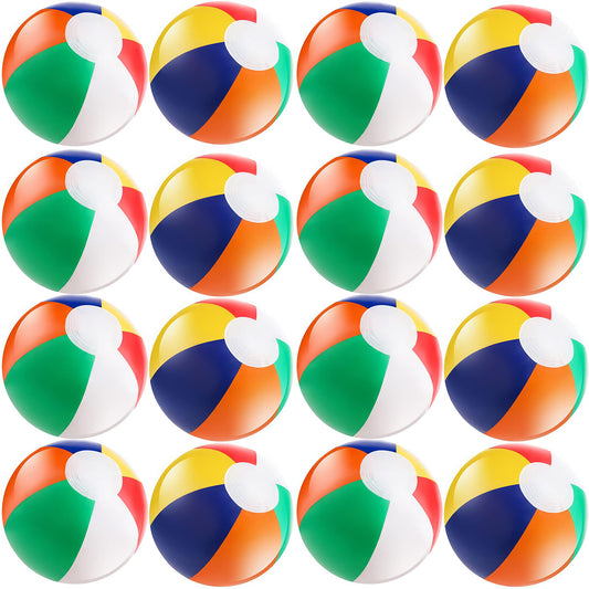 Bedwina Mini Inflatable Beach Balls (Bulk Pack of 24) Multicolored Beach Balls Toys for Kids. for The Beach, Pool, Summer Parties and Decorations