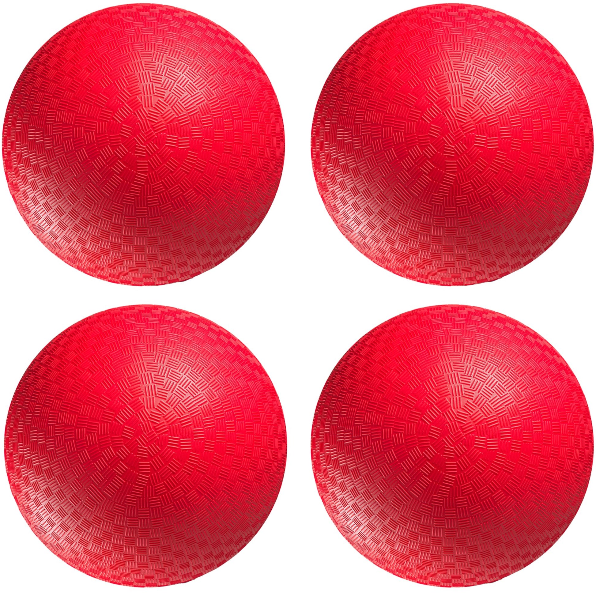PlayBolt 12-Pack Playground Balls Bulk - 8.5 Inch Red Rubber Kickball Bouncy Inflatable Balls for Kids & Adults w/Hand Pump, Indoor & Outdoor Games, Kickballs, Dodgeball, Four Square, and More